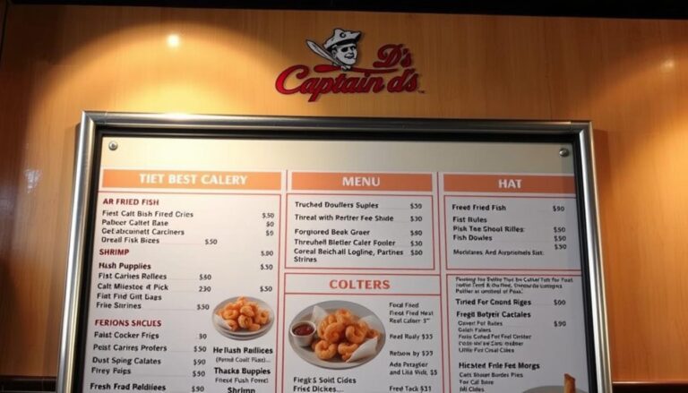 Captain d's Menu