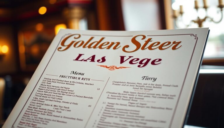 Golden Steer Las Vegas Menu