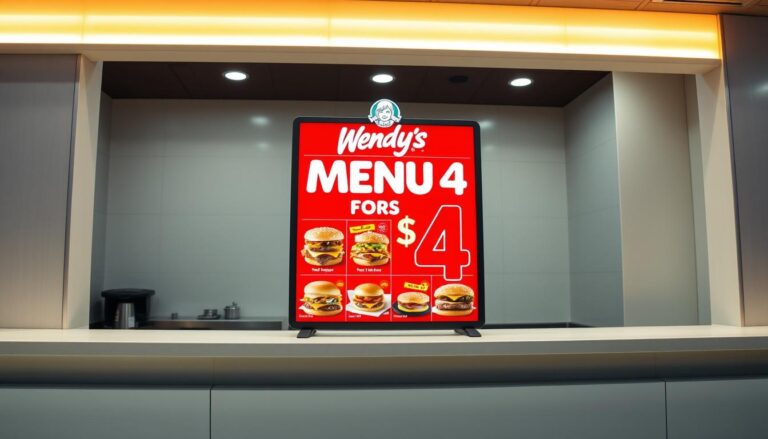 Wendy's Menu 4 For $4